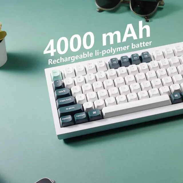 Alt view image 6 of 7 - Keychron Q1 HE Custom Mechanical Keyboard, Hot-Swappable Full Metal Programmable Knob with Hall Effect Gateron Double-Rail Magnetic Nebula Switch, 2.4 GHz/Bluetooth/Wired Gaming Keyboard - Shell White