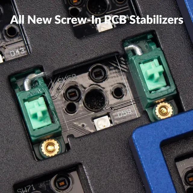 Alt view image 5 of 7 - Keychron Q1 V2 Hot-swappable Wired Mechanical Keyboard with RGB LED|Barebone with Knob Version|for Windows and Mac|75% Layout|Aluminum Frame (Navy Blue,Q1-B3)