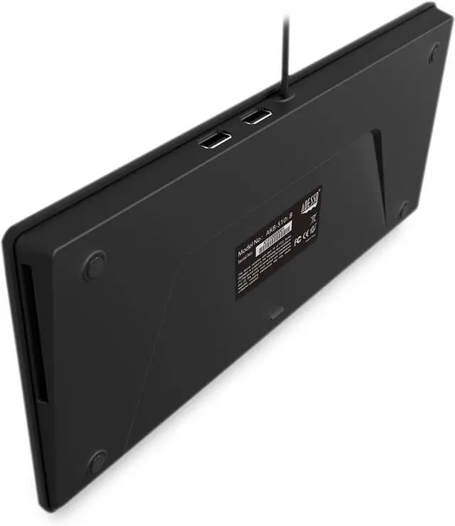 Alt view image 4 of 5 - Adesso SlimTouch 510-Mini Keyboard with USB Hubs