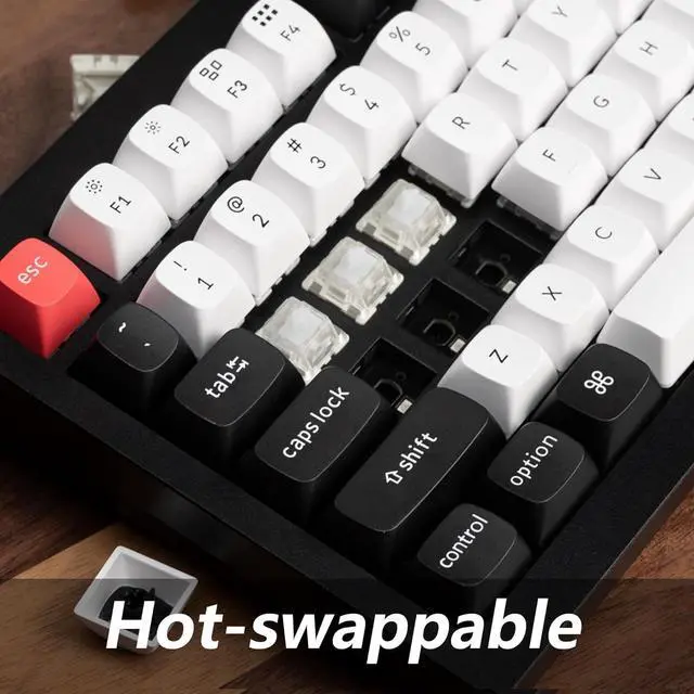 Alt view image 4 of 7 - Keychron Q1 HE Custom Mechanical Keyboard, Hot-Swappable Full Metal Programmable Knob with Hall Effect Gateron Double-Rail Magnetic Nebula Switch, 2.4 GHz/Bluetooth/Wired Gaming Keyboard -Carbon Black