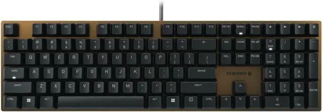 Main image of Cherry KC 200 MX Mechanical Office Keyboard with New MX2A switches. Modern Design with Metal Plate Frame. (Bronze W/MX2A Brown Switch)