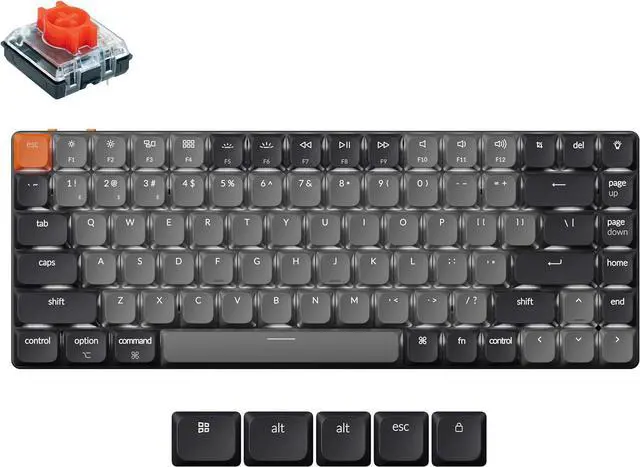 Main image of Keychron New K3 Ultra-Slim Wireless Bluetooth/Wired Mechanical Keyboard, White LED Backlight, Keychron Low-Profle 2.0 Mechanical Red Switch for Mac/Windows/Linux(Version 3)