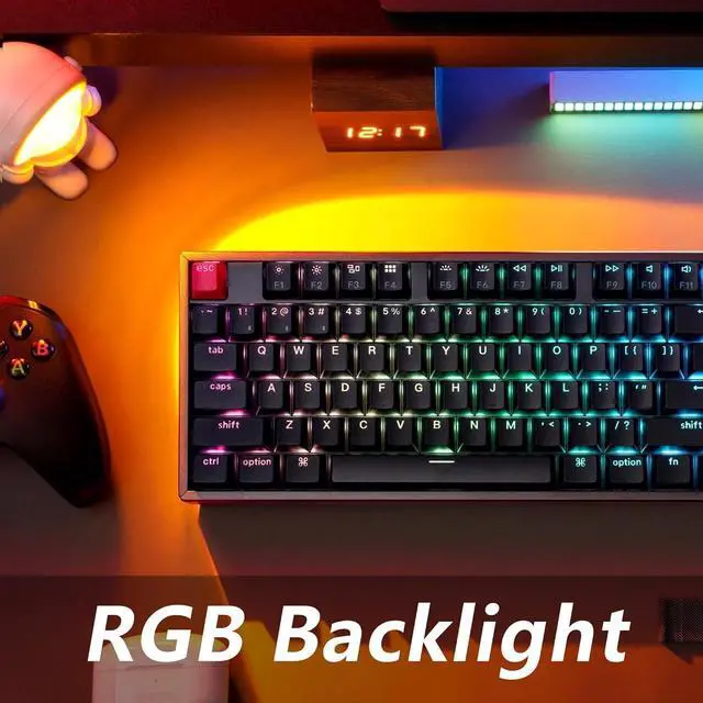 Alt view image 4 of 7 - Keychron K10 QMK Full Size Customized Wireless Bluetooth/Wired Mechanical Keyboard, Programmable Macro, RGB LED Backlight, Hot-Swappable Super Banana Switch, for Mac/Windows/Linux(Version 2)