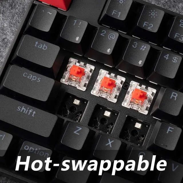 Alt view image 5 of 7 - Keychron K10 QMK Full Size Customized Wireless Bluetooth/Wired Mechanical Keyboard, Programmable Macro, RGB LED Backlight, Hot-Swappable Super Banana Switch, for Mac/Windows/Linux(Version 2)