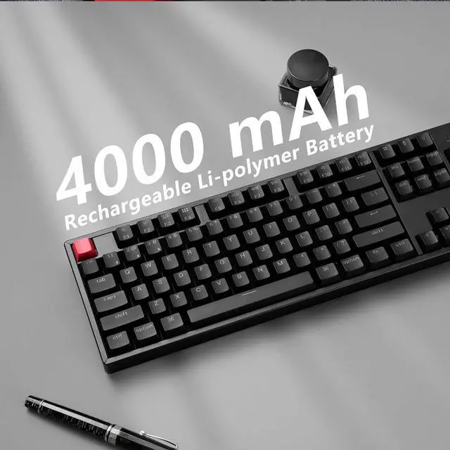Alt view image 6 of 7 - Keychron K10 QMK Full Size Customized Wireless Bluetooth/Wired Mechanical Keyboard, Programmable Macro, RGB LED Backlight, Hot-Swappable Super Banana Switch, for Mac/Windows/Linux(Version 2)