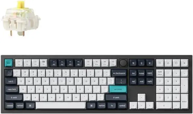 Main image of Keychron Q6 Max Full Size Full Metal Wireless Custom Mechanical Keyboard, QMK/VIA Programmable Bluetooth 5.1/2.4 GHz/Wired with RGB Hot-swappable Gateron Jupiter Banana Switch for Mac Windows Linux