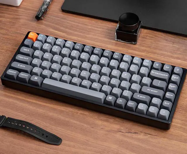 Alt view image 2 of 7 - Keychron K2 Max Custom Mechanical Keyboard, QMK/VIA Programmable 75% Layout, Bluetooth 5.1/2.4 GHz/Wired with RGB Hot-swappable Keychron Super Brown Switch for Mac Windows Linux - Aluminum Frame