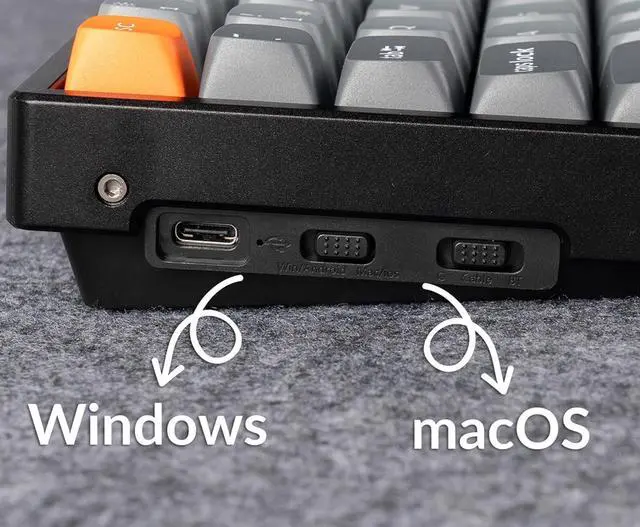 Alt view image 7 of 7 - Keychron K2 Max Custom Mechanical Keyboard, QMK/VIA Programmable 75% Layout, Bluetooth 5.1/2.4 GHz/Wired with RGB Hot-swappable Keychron Super Brown Switch for Mac Windows Linux - Aluminum Frame