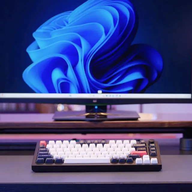Alt view image 2 of 7 - Keychron Q1 HE Custom Mechanical Keyboard, Hot-Swappable Full Metal Programmable Knob with Hall Effect Gateron Double-Rail Magnetic Nebula Switch, 2.4 GHz/Bluetooth/Wired Gaming Keyboard -Carbon Black