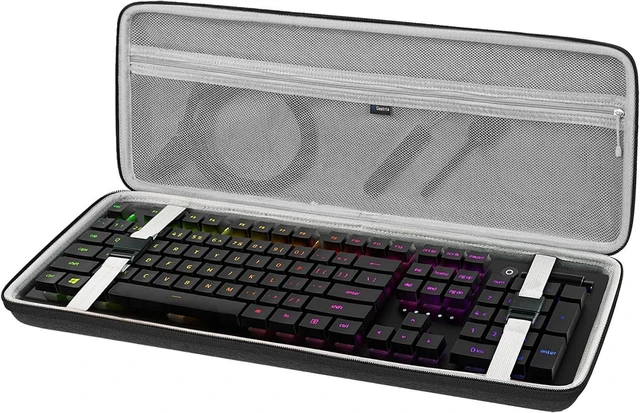 Main image of Geekria Full Size Keyboard Case, Hard Shell Travel Carrying Bag for 108 Key Computer Mechanical Keyboard Compatible with Razer BlackWidow V3 Mechanical Gaming, Ornata Chroma Gaming