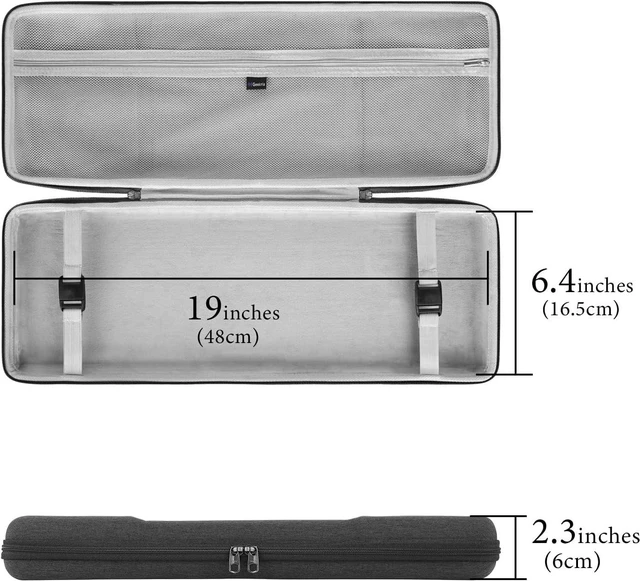 Alt view image 4 of 6 - Geekria Full Size Keyboard Case, Hard Shell Travel Carrying Bag for 108 Key Computer Mechanical Keyboard Compatible with Razer BlackWidow V3 Mechanical Gaming, Ornata Chroma Gaming