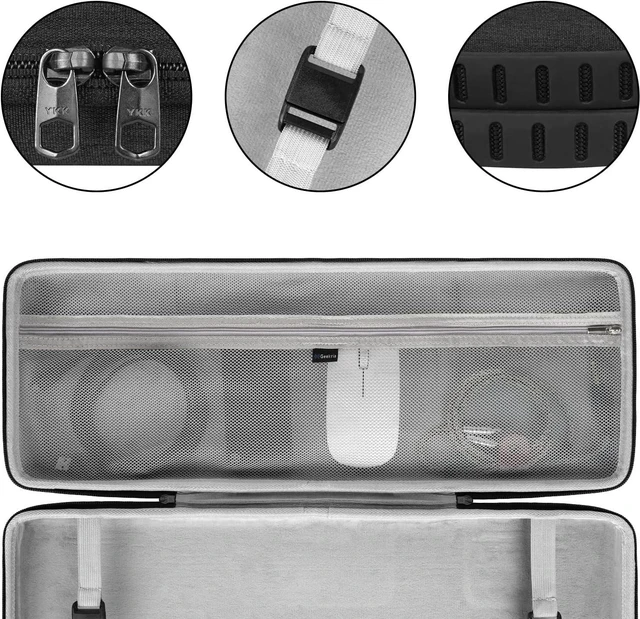Alt view image 3 of 6 - Geekria Full Size Keyboard Case, Hard Shell Travel Carrying Bag for 108 Key Computer Mechanical Keyboard Compatible with Razer BlackWidow V3 Mechanical Gaming, Ornata Chroma Gaming
