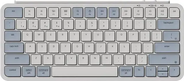 Main image of Keychron B1 Pro Quiet Key Ultra-Slim Wireless Keyboard, ZMK Programmable 75% Layout Bluetooth 5.1/2.4 GHz/Wired with Ultra-Long Battery Life Low Profile for Mac Win Linux System - Retro Blue