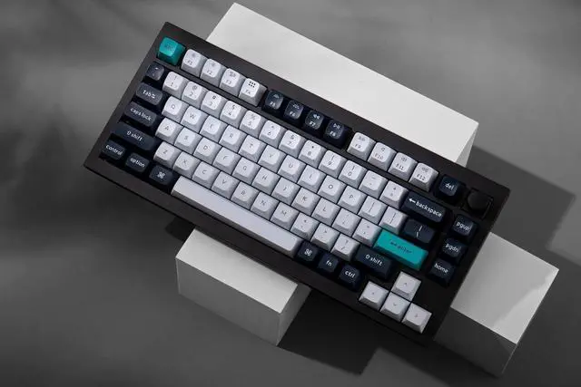 Alt view image 2 of 7 - Keychron Q1 Max Hotswap Wireless Mechanical Keyboard|RGB|Aluminum Frame|Carbon Black|with Knob|Gateron Jupiter Red|75% Layout (84 Keys)|Windows Mac OS (Q1M-M1)