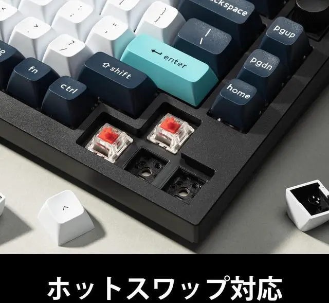 Alt view image 4 of 7 - Keychron Q1 Max Hotswap Wireless Mechanical Keyboard|RGB|Aluminum Frame|Carbon Black|with Knob|Gateron Jupiter Brown|75% Layout (84 Keys)|Windows Mac OS (Q1M-M3)