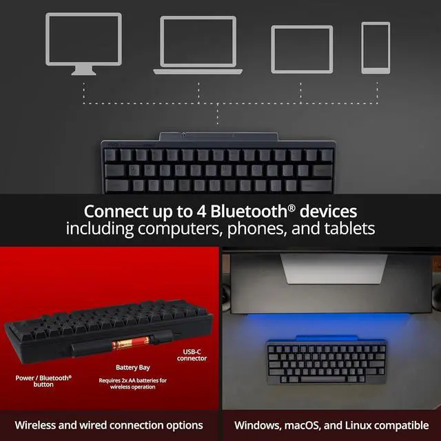 Alt view image 5 of 6 - HHKB - Happy Hacking Keyboard Professional Hybrid (Wireless, Bluetooth, Wired, USB, Mac, Windows, White, Blank) with 2 Year Advance Exchange Warranty