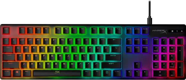 Alt view image 5 of 6 - HyperX Pudding Keycaps - Double Shot PBT Keycap Set with Translucent Layer, for Mechanical Keyboards, Full 104 Key Set, OEM Profile, English (US) Layout - Black