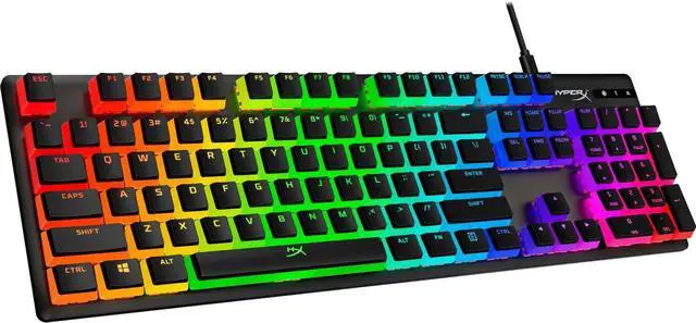 Alt view image 6 of 6 - HyperX Pudding Keycaps - Double Shot PBT Keycap Set with Translucent Layer, for Mechanical Keyboards, Full 104 Key Set, OEM Profile, English (US) Layout - Black