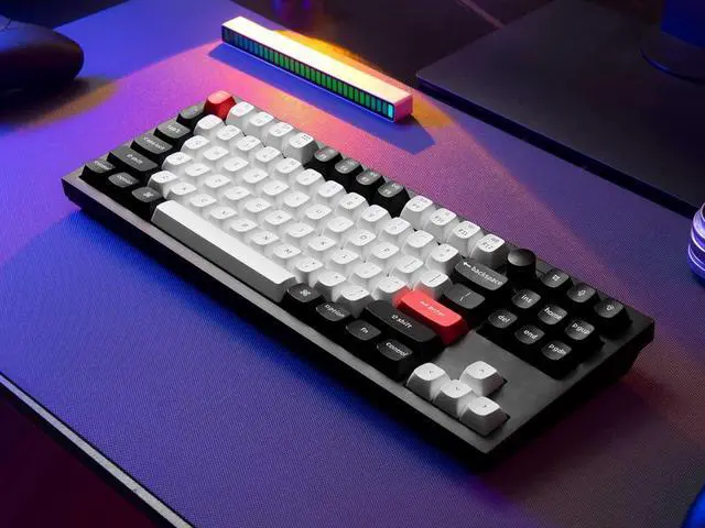 Alt view image 2 of 7 - Keychron Q3 HE Custom Knob Mechanical Gaming Keyboard, TKL Layout Hot-Swappable Full Metal with Hall Effect Gateron Double-Rail Magnetic Nebula Switch, 2.4 GHz/Bluetooth/Wired - Carbon Black