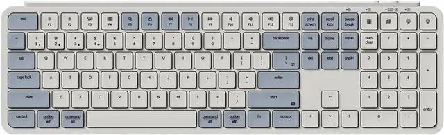 Main image of Keychron B6 Pro Quiet Key Full Size Ultra-Slim Wireless Keyboard, ZMK Programmable Bluetooth 5.1/2.4 GHz/Wired with Ultra-Long Battery Life Low Profile for Mac Win Linux System - Retro Blue