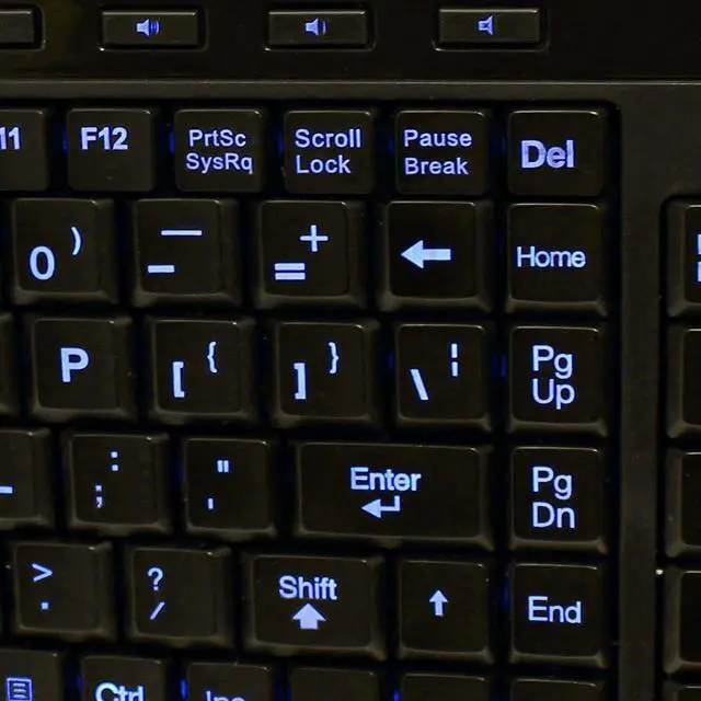 Alt view image 4 of 6 - Adesso SlimTouch 120 3-Color Illuminated Compact Multimedia Keyboard (AKB-120EB)