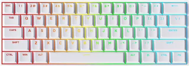 Main image of MCHOSE Ace 60 PRO Gaming Keyboard 60 Percent, Hall Effect Keyboard Wired, Magnetic Switch Keyboards Rapid Trigger, 8K Polling Rate, Adjustable Actuation Point, RGB Lighting, HotSwap, White