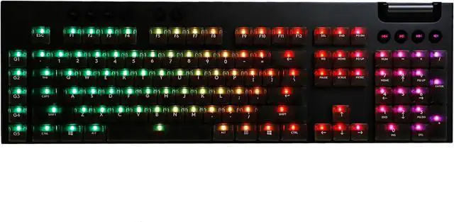 Alt view image 3 of 7 - YMDK Solid Black Color White Font Simplicity Keycaps PC Material Frosted Low Profile Translucent Keycap Compatible with Logi G813 G815 G913 G915 tkl Mechanical Keyboard