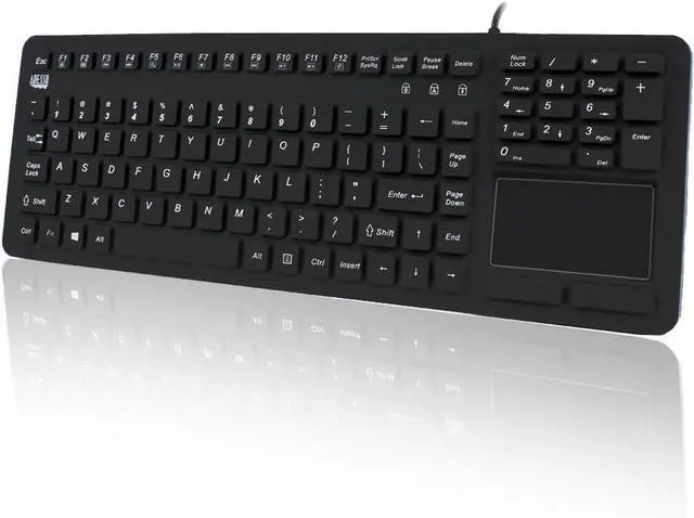 Main image of Adesso SlimTouch 270-Antimicrobial Waterproof Touchpad Keyboard(AKB-270UB)