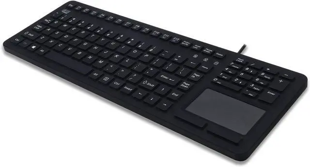 Alt view image 3 of 5 - Adesso SlimTouch 270-Antimicrobial Waterproof Touchpad Keyboard(AKB-270UB)
