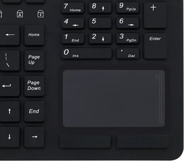 Alt view image 4 of 5 - Adesso SlimTouch 270-Antimicrobial Waterproof Touchpad Keyboard(AKB-270UB)