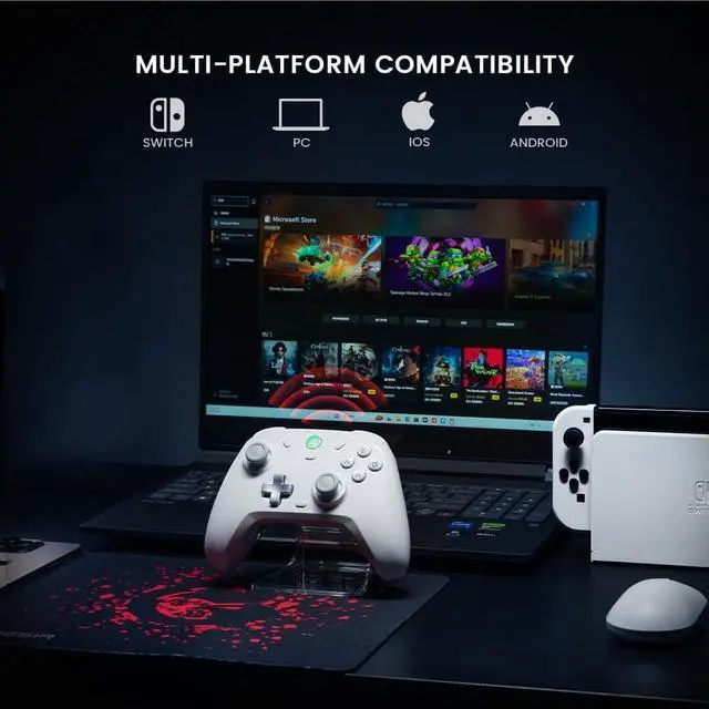 Alt view image 2 of 7 - GameSir T4 Cyclone Pro Wireless Controller for Switch, Windows PC, Android, Hall Effect Analog Triggers, Hall Effect Sticks, Programmable Back Buttons, Wireless Switch Controller with Quad Motors