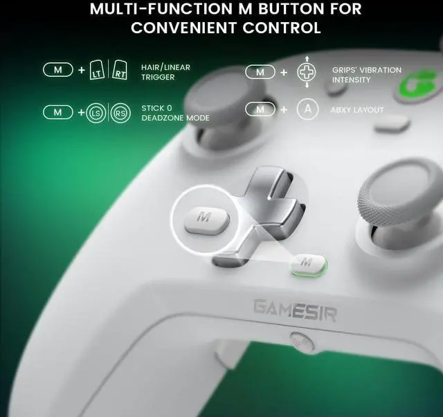 Alt view image 6 of 7 - GameSir T4 Cyclone Pro Wireless Controller for Switch, Windows PC, Android, Hall Effect Analog Triggers, Hall Effect Sticks, Programmable Back Buttons, Wireless Switch Controller with Quad Motors
