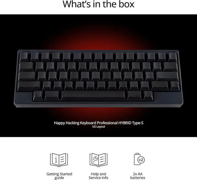 Alt view image 6 of 6 - HHKB - Happy Hacking Keyboard Professional Hybrid Type-S (Wireless, Bluetooth, Wired, USB, Silent, Mac, Windows, Charcoal, Blank) with 2 Year Advance Exchange Warranty