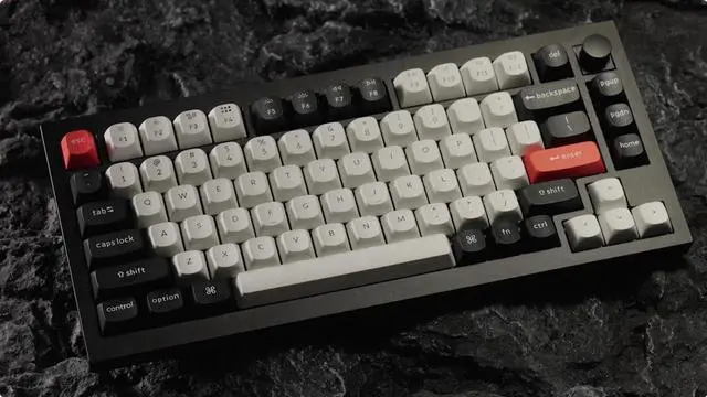 Alt view image 4 of 7 - Keychron Q1 HE Hot-swappable RGB Wireless Mechanical Keyboard 2.4 GHz & Bluetooth Hall Effect Switches Aluminum Frame with Knob 75% Layout (84 Keys) for Windows Mac OS, Carbon Black (Q1H-M1)
