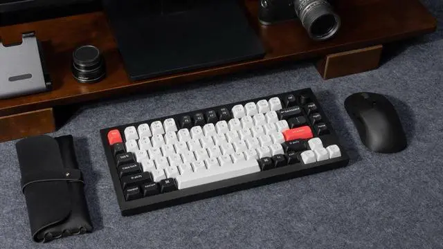 Alt view image 3 of 7 - Keychron Q1 HE Hot-swappable RGB Wireless Mechanical Keyboard 2.4 GHz & Bluetooth Hall Effect Switches Aluminum Frame with Knob 75% Layout (84 Keys) for Windows Mac OS, Carbon Black (Q1H-M1)