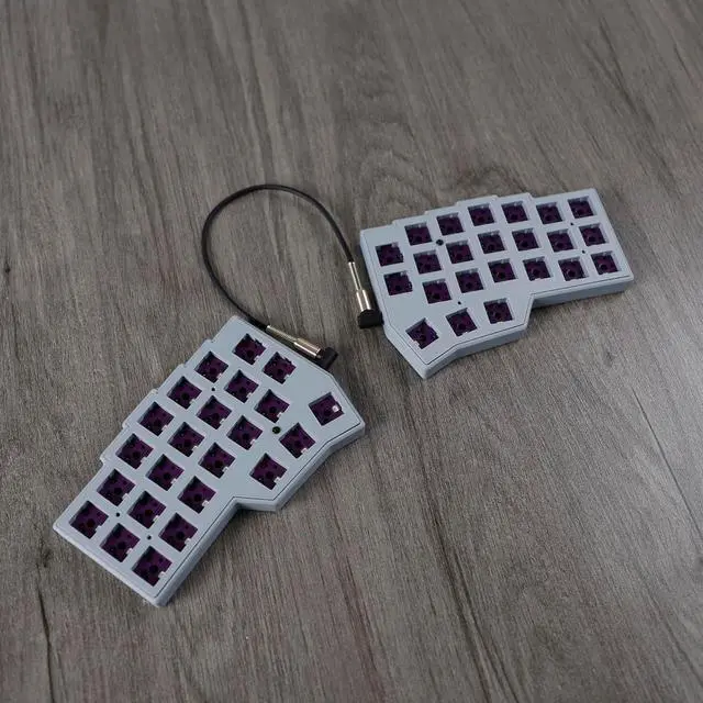 Alt view image 5 of 7 - YMDK Split Keyboard Corne V4.1 46 Keys Ergonomic Hotswappable 40% Layout 3D PLA RGB QMK Vial All Key Programmable Mini Independent Gaming Keyboard Kit