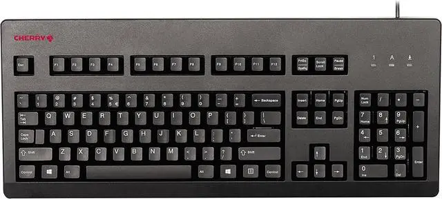 Main image of CHERRY G80-3000 Keyboard - Wired - USB - MX Black Silent Switch - Retro Look - Black