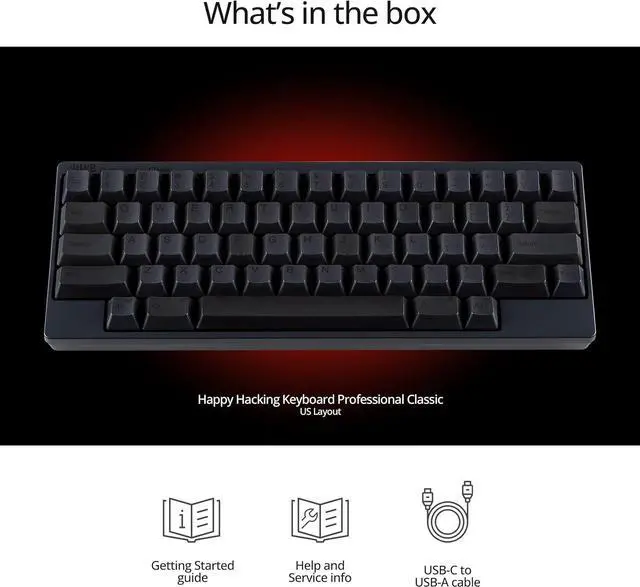 Alt view image 6 of 6 - HHKB - Happy Hacking Keyboard Professional Classic (Wired, USB, Mac, Windows, Charcoal, Printed) with 2 Year Advance Exchange Warranty