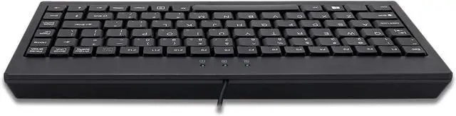 Alt view image 3 of 7 - Adesso EasyTouch Mini Keyboard - USB and PS/2 (AKB-110B)