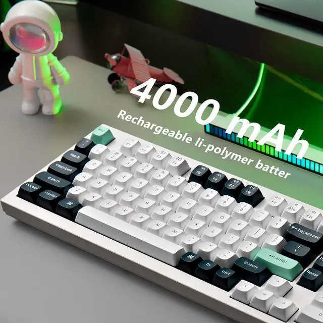 Alt view image 6 of 7 - Keychron Q5 HE Custom Knob Mechanical Gaming Keyboard, 96% Layout Hot-Swappable Full Metal with Hall Effect Gateron Double-Rail Magnetic Nebula Switch, 2.4 GHz/Bluetooth/Wired - Shell White