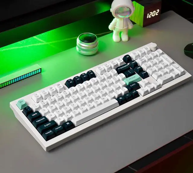 Alt view image 2 of 7 - Keychron Q5 HE Custom Knob Mechanical Gaming Keyboard, 96% Layout Hot-Swappable Full Metal with Hall Effect Gateron Double-Rail Magnetic Nebula Switch, 2.4 GHz/Bluetooth/Wired - Shell White