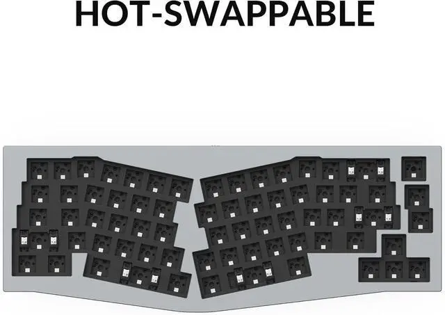 Alt view image 5 of 7 - Keychron Q8 65% Ergonomic Wired Mechanical Keyboard - Hot-Swappable Gateron G Pro Brown Switch, Double Gasket Design, RGB - PBT Keycaps & Aluminum Frame for Mac/Windows/Linux (Grey)