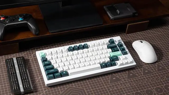 Alt view image 3 of 7 - Keychron Q1 HE Hot-swappable RGB Wireless Mechanical Keyboard 2.4 GHz & Bluetooth Hall Effect Switches Aluminum Frame with Knob 75% Layout (84 Keys) for Windows Mac OS, Shell White (Q1H-P1)