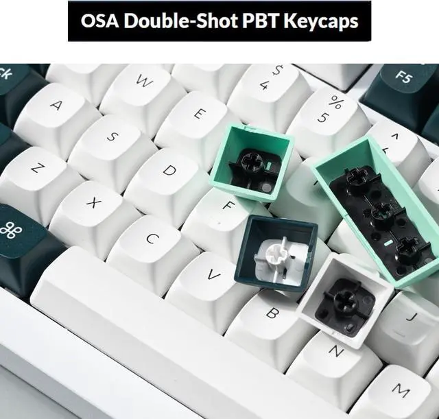 Alt view image 6 of 7 - Keychron Q1 HE Hot-swappable RGB Wireless Mechanical Keyboard 2.4 GHz & Bluetooth Hall Effect Switches Aluminum Frame with Knob 75% Layout (84 Keys) for Windows Mac OS, Shell White (Q1H-P1)