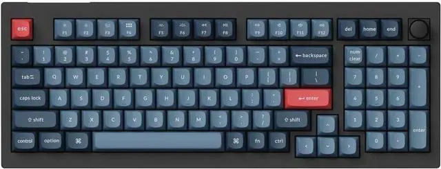 Alt view image 2 of 7 - Keychron V5 Max Wireless Hot-Swappable RGB Mechanical Keyboard 2.4 GHz & Bluetooth Jupiter Brown Switches ABS Plastic Frame with Knob 96% Layout (100 Keys) Windows Mac OS Linux, Carbon Black (V5M-D3)