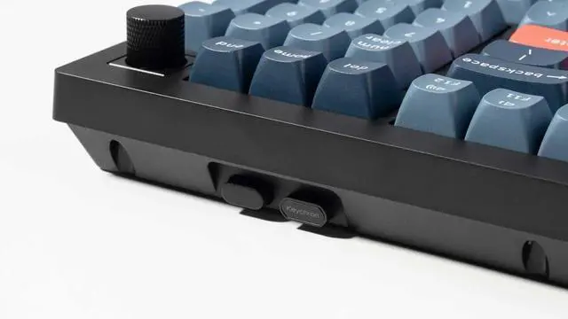 Alt view image 6 of 7 - Keychron V5 Max Wireless Hot-Swappable RGB Mechanical Keyboard 2.4 GHz & Bluetooth Jupiter Brown Switches ABS Plastic Frame with Knob 96% Layout (100 Keys) Windows Mac OS Linux, Carbon Black (V5M-D3)