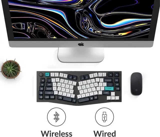 Alt view image 6 of 7 - Keychron Q10 Max Custom Knob Mechanical Keyboard, Alice 75% Layout Bluetooth 5.1/2.4 GHz/Wired QMK/VIA Programmable, RGB Hot Swappable Gateron Jupiter Brown Switch Full Metal for Mac Win Linux