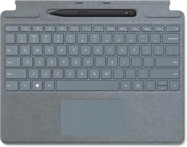 Main image of Microsoft Surface Pro Signature Keyboard and Slim Pen 2 Bundle - Tactile With Backlit Keys and Glass Trackpad for Surface Pro 9 or X, Ice Blue