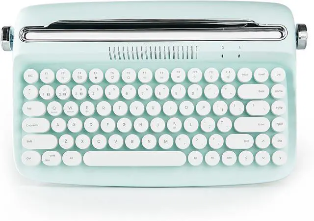 Main image of YUNZII ACTTO B303 Wireless Keyboard, Retro Bluetooth Typewriter Keyboard with Integrated Stand for Multi-Device (English, Sweet Mint)