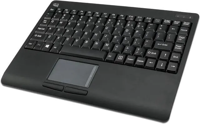Alt view image 2 of 5 - ADESSO WKB-4110UB Wireless Mini Touchpad Keyboard USB Dongle 2.4GHz
